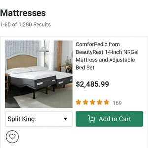 Split King Adjustable mattress set